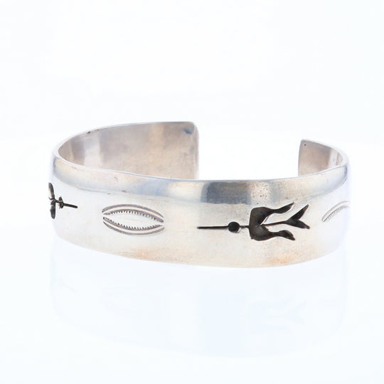 Native Silver Bird Cuff Bracelet