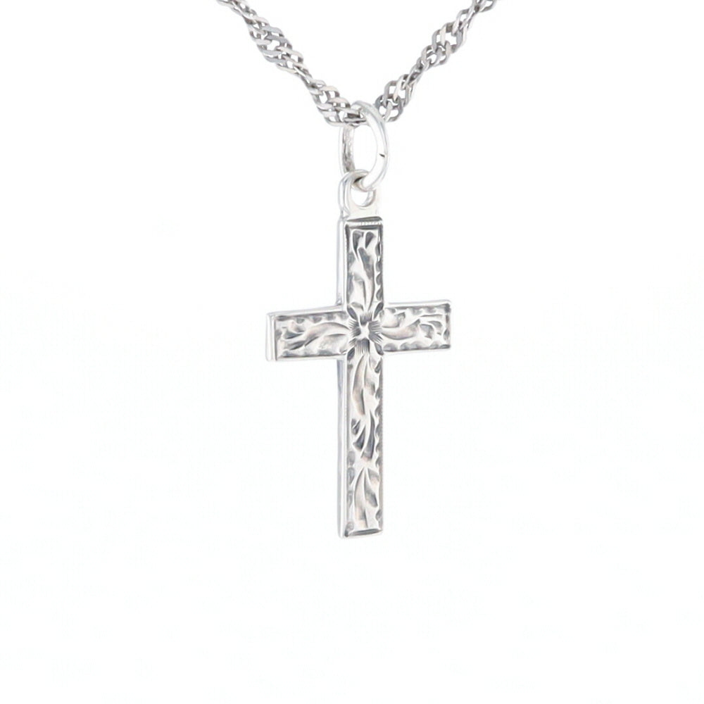 Floral Vine Cross Pendant