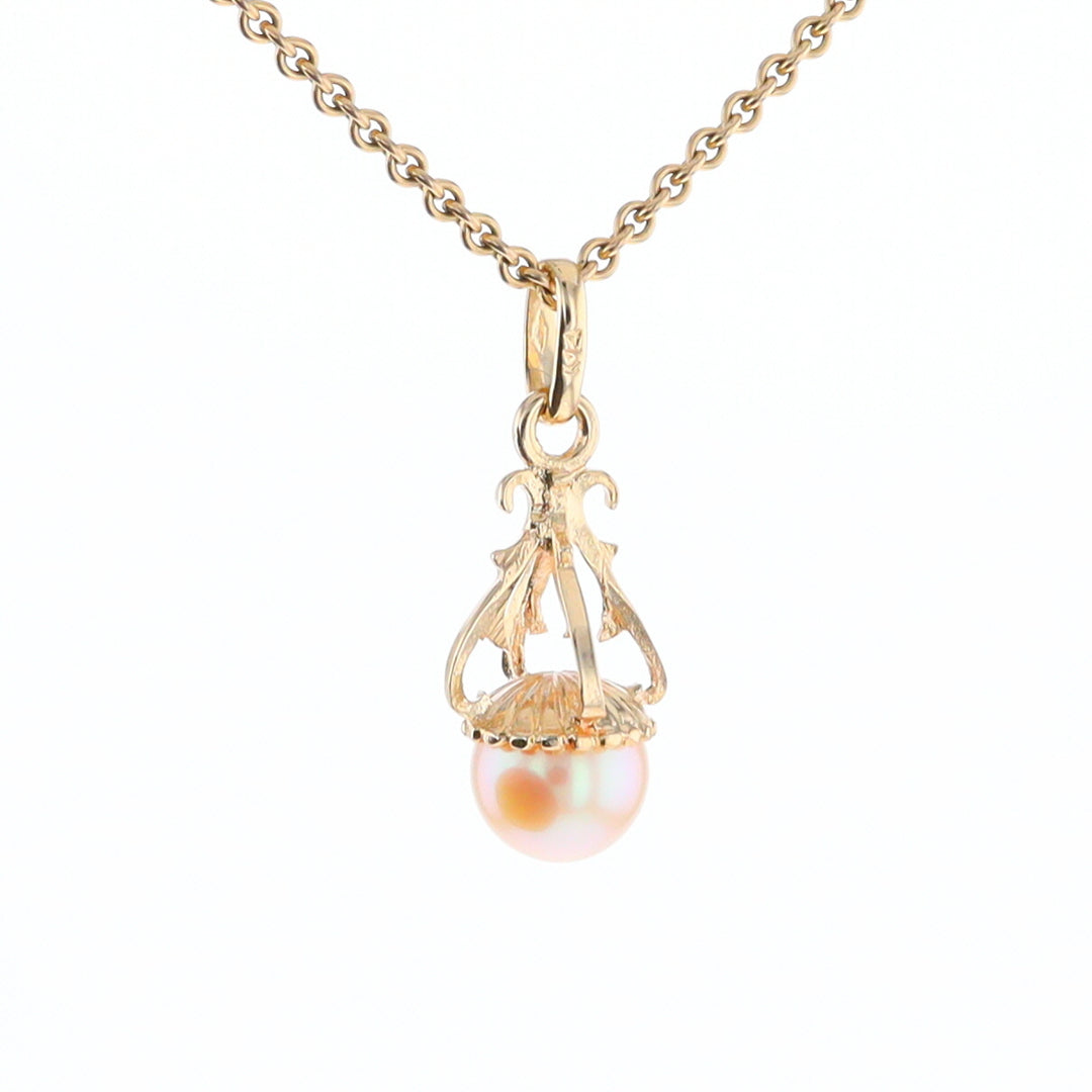 Swirl Chandelier Pearl Pendant