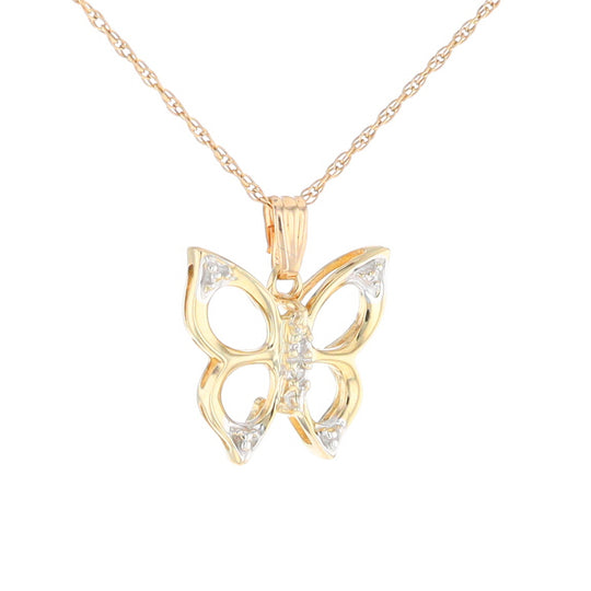 Diamond Butterfly Pendant