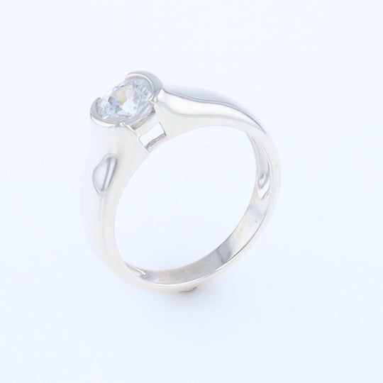 Cubic Zirconia Solitaire Ring