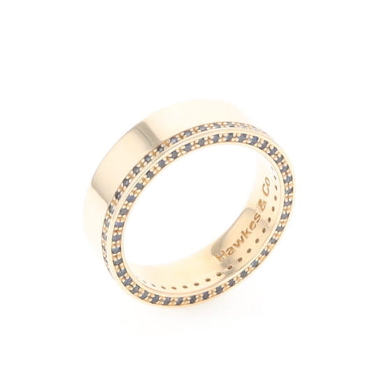Men's Blue Sapphire Wedding Band Contemporary Design