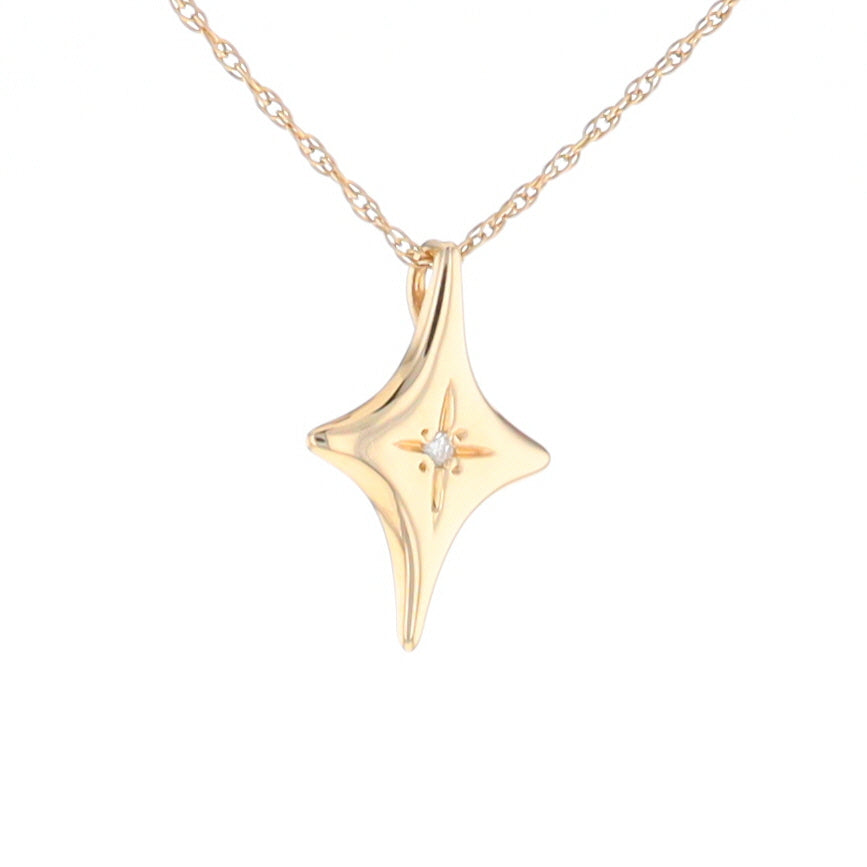 North Star Pendant Diamond Solitaire