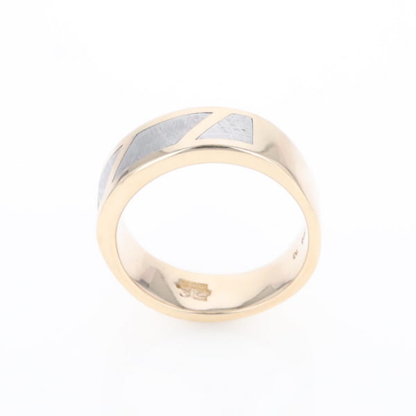 Meteorite Ring, 3 Section Inlaid Design