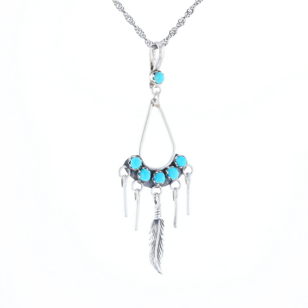 Native Turquoise Dangle Pendant