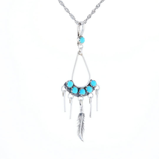 Native Turquoise Dangle Pendant