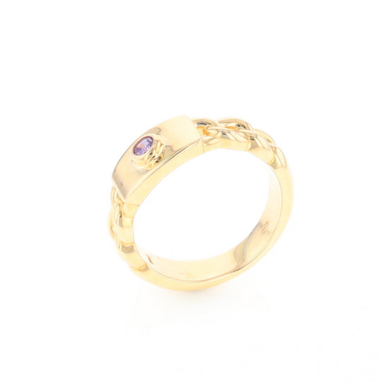 Amethyst Chain Design Ring