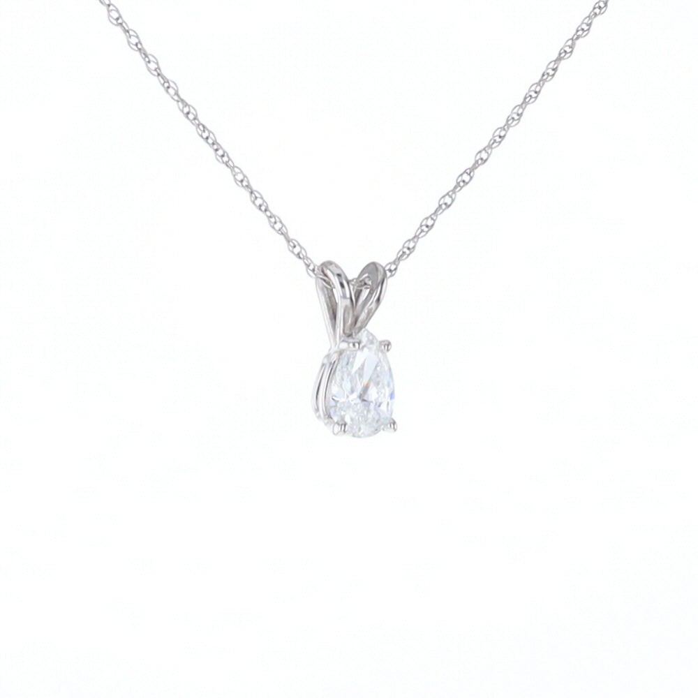 Pear Diamond Solitaire Pendant