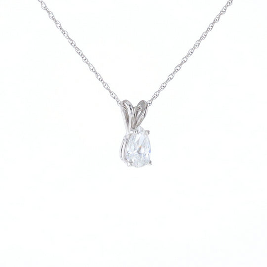 Pear Diamond Solitaire Pendant