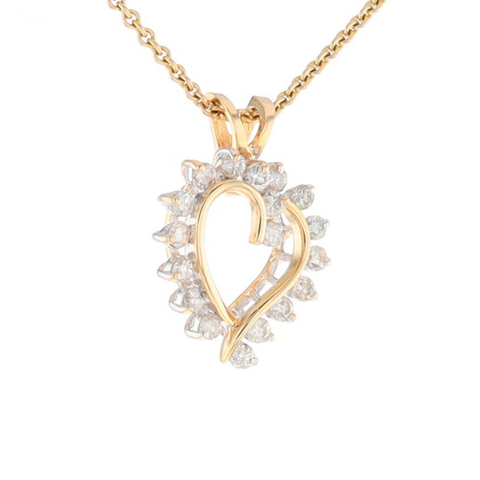 Open Heart Diamond Pendant