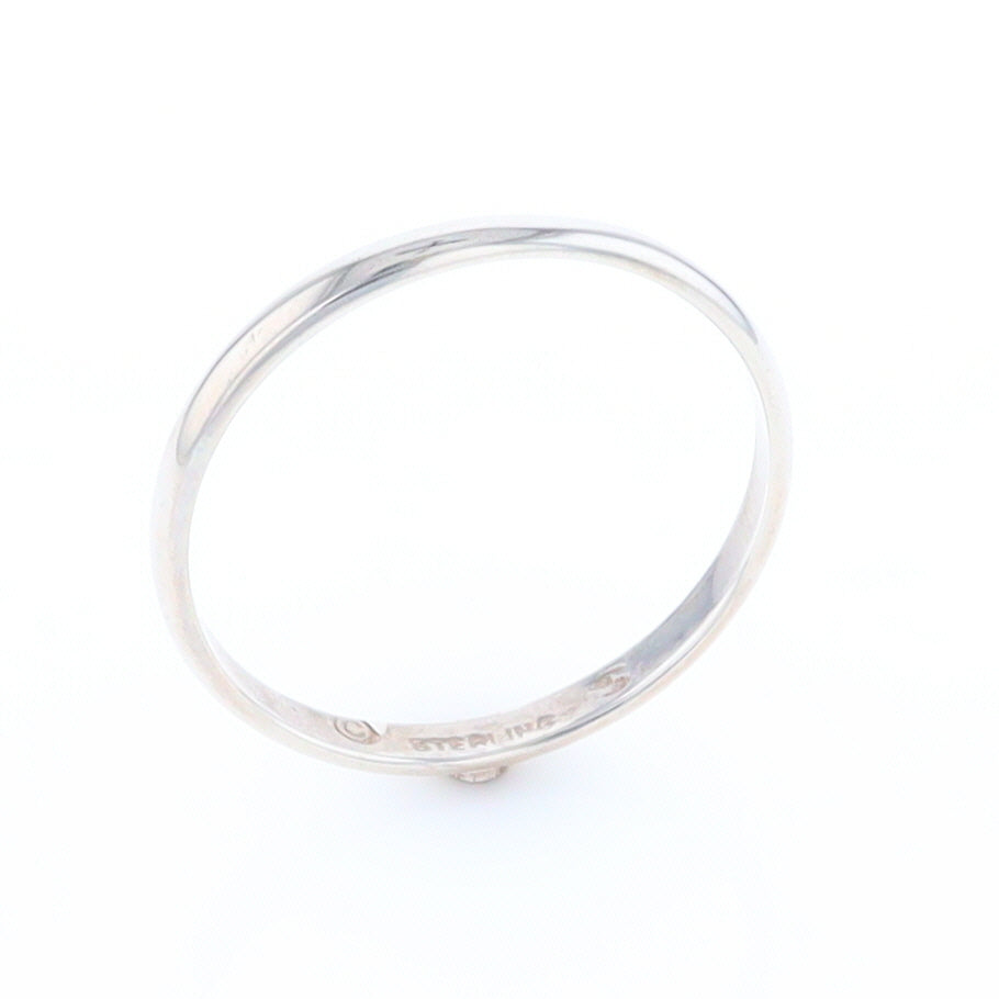 Men's Flat Silver Wedding Band