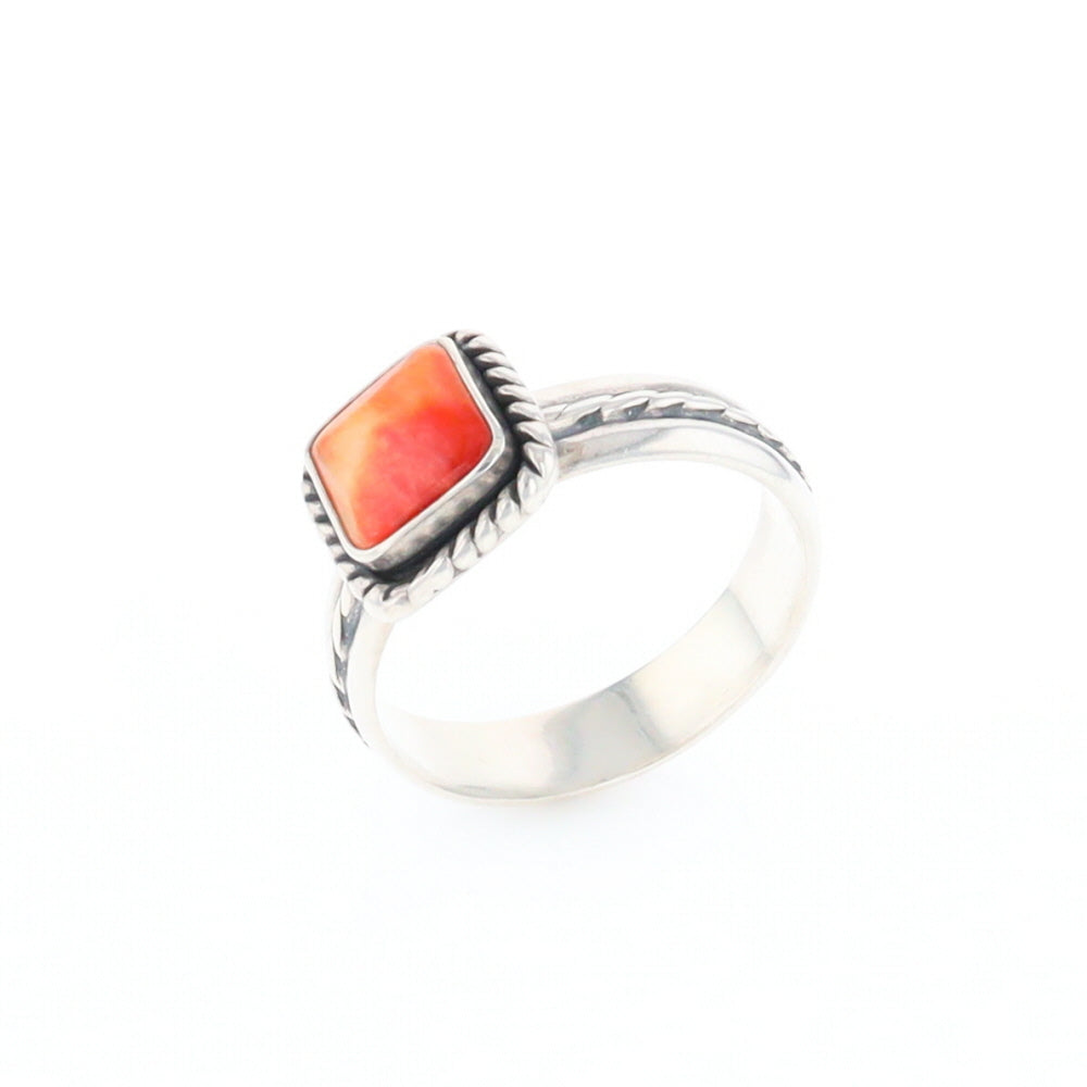 Braided Square Spiny Oyster Ring