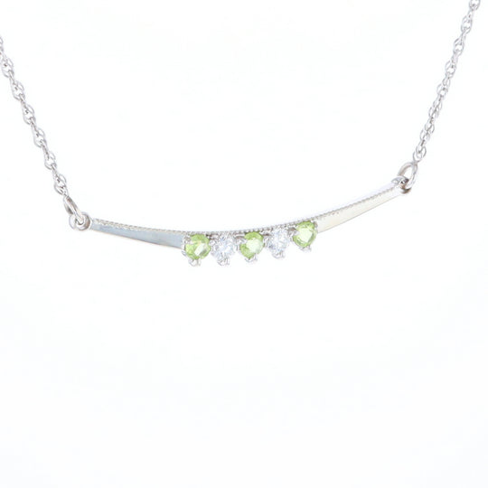 Peridot & Diamond Mother's Necklace