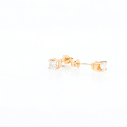 0.48ctw Princess Cut Diamond Studs