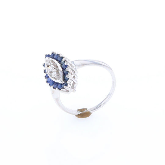 Marquise Cluster Sapphire Ring