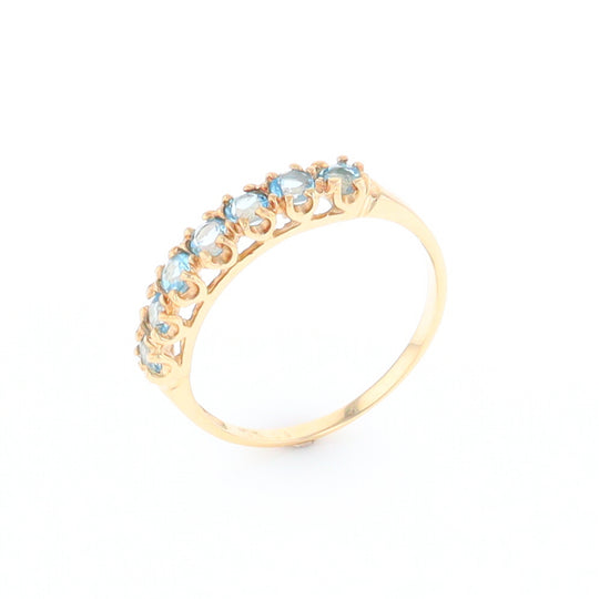 Round Blue Topaz Band