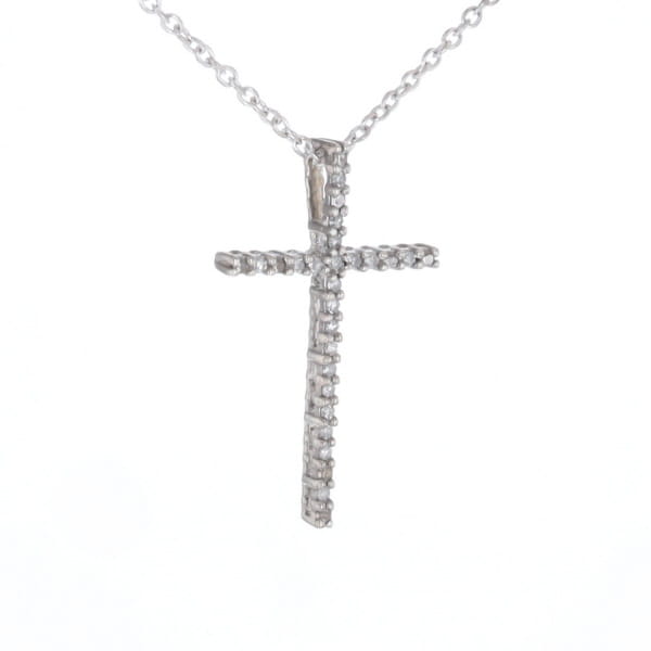 Thin Diamond Cross Necklace