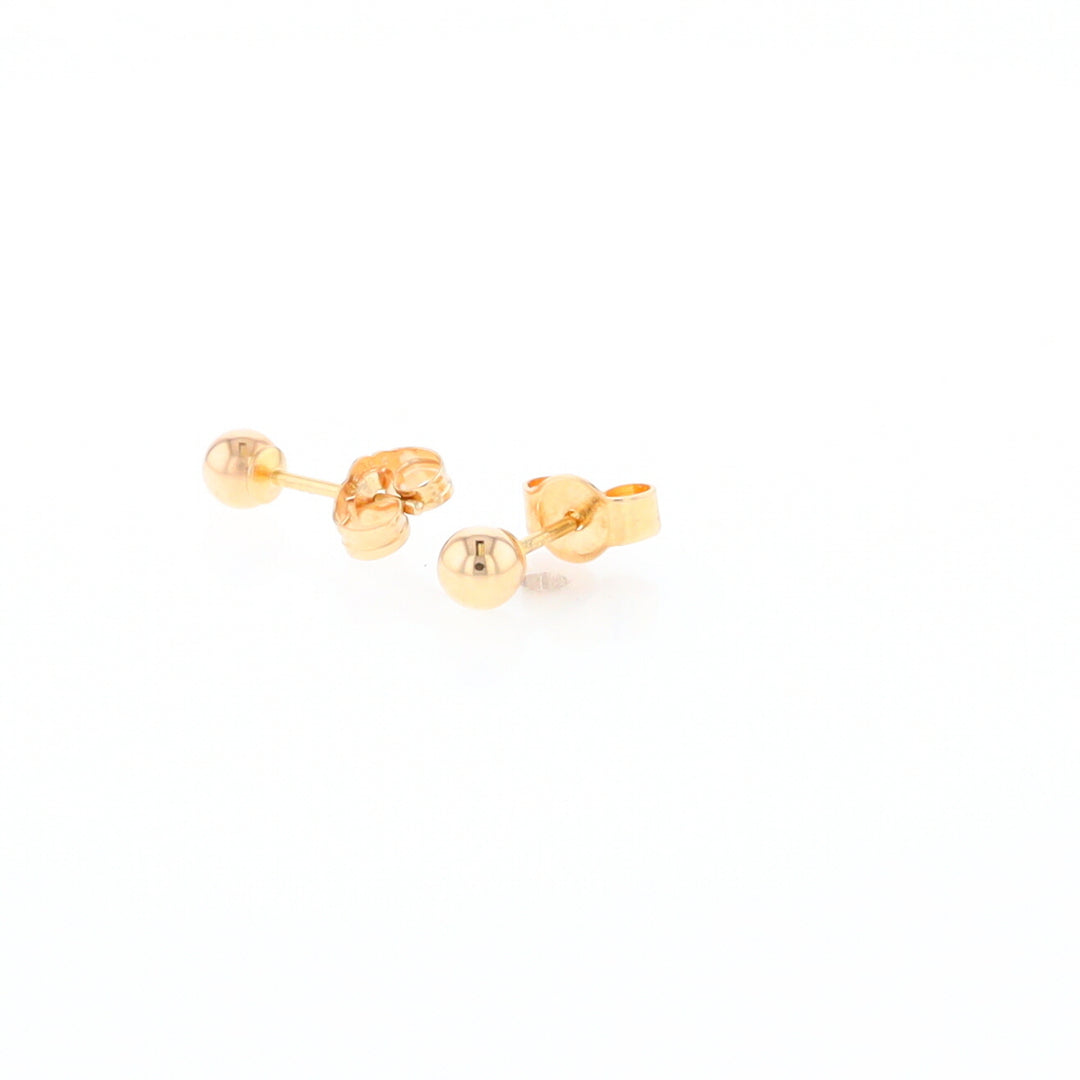 Gold Ball Stud Earrings