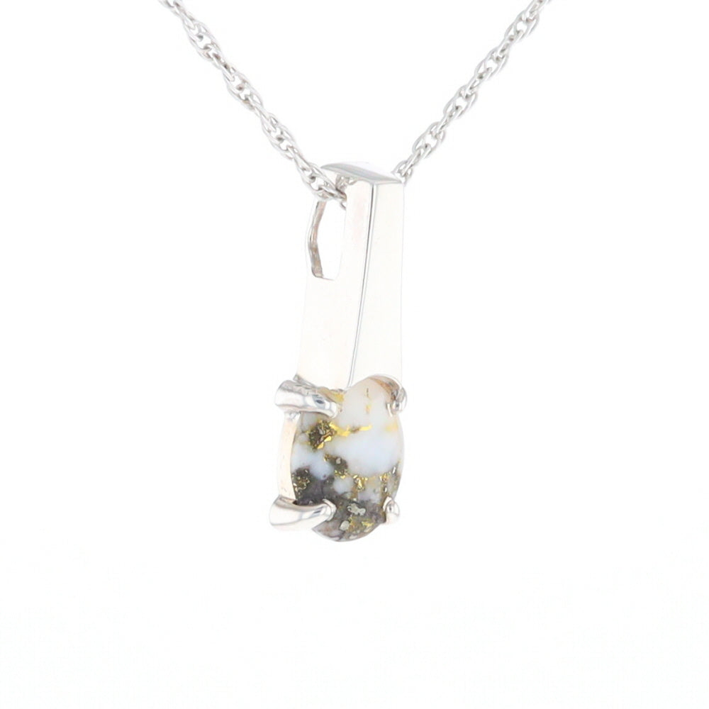 Gold Quartz Cabochon Pendant