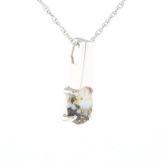 Gold Quartz Cabochon Pendant