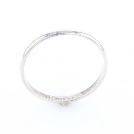 Men's Flat Silver Wedding Band