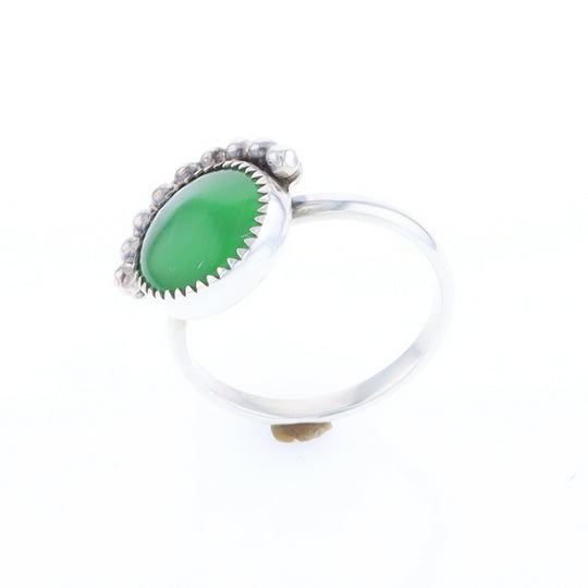 Green Glass Beaded Ring