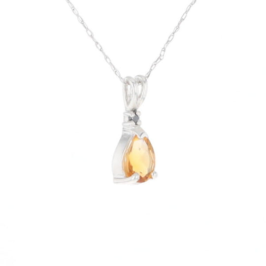 Citrine Pear Pendant
