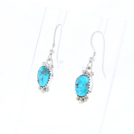 Native Dangle Turquoise Bead Earrings