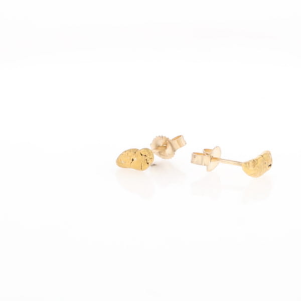 Natural Gold Nugget Stud Earrings