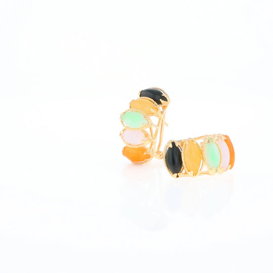 Multi-Color 5-Stone Earrings