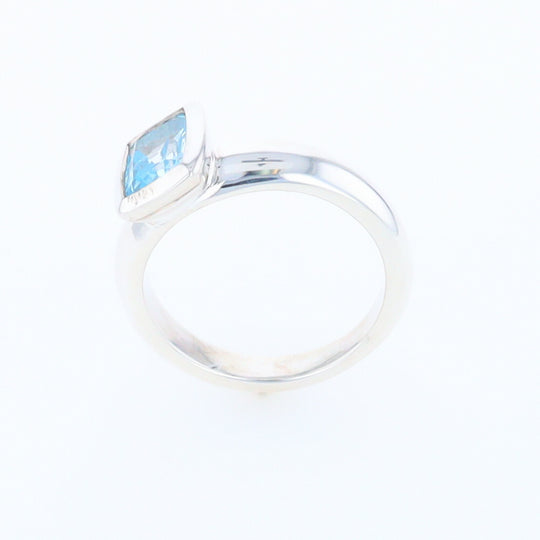 Bezel Blue Topaz Ring