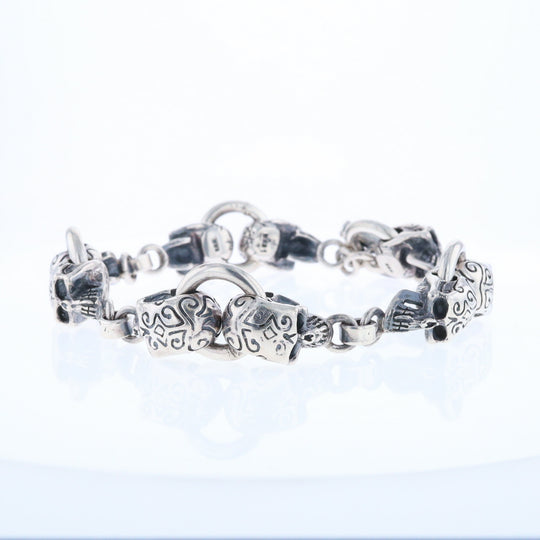 Silver Skull Bracelet