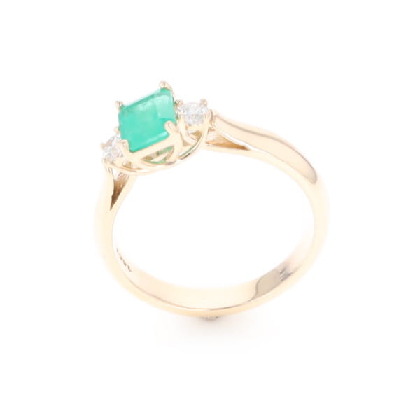 Emerald 3-Stone Trellis Ring