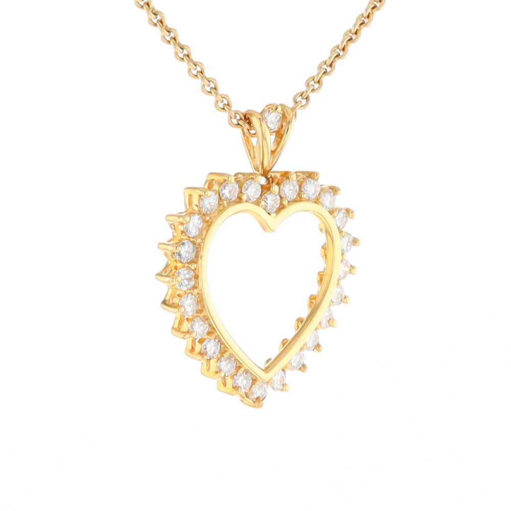 Diamond Halo Heart Pendant