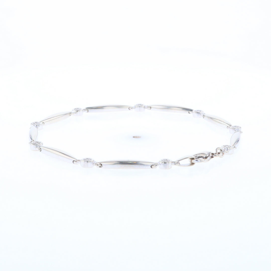 Elongated Link Diamond Bracelet