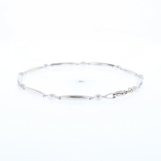 Elongated Link Diamond Bracelet