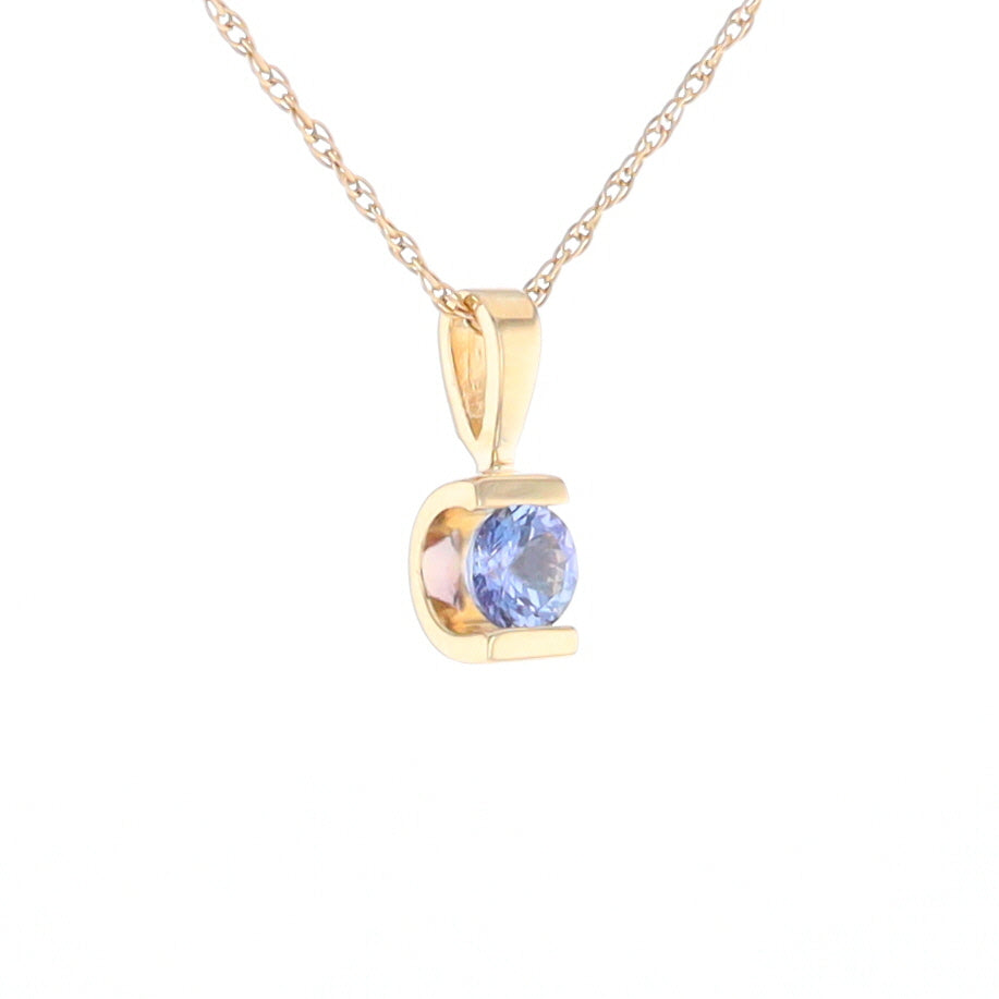 Solitaire Tanzanite Pendant