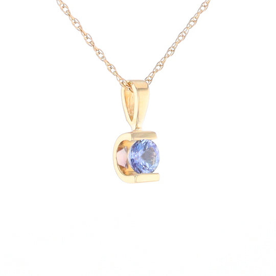 Solitaire Tanzanite Pendant