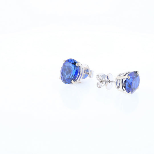 Imitation Sapphire Stud Earrings