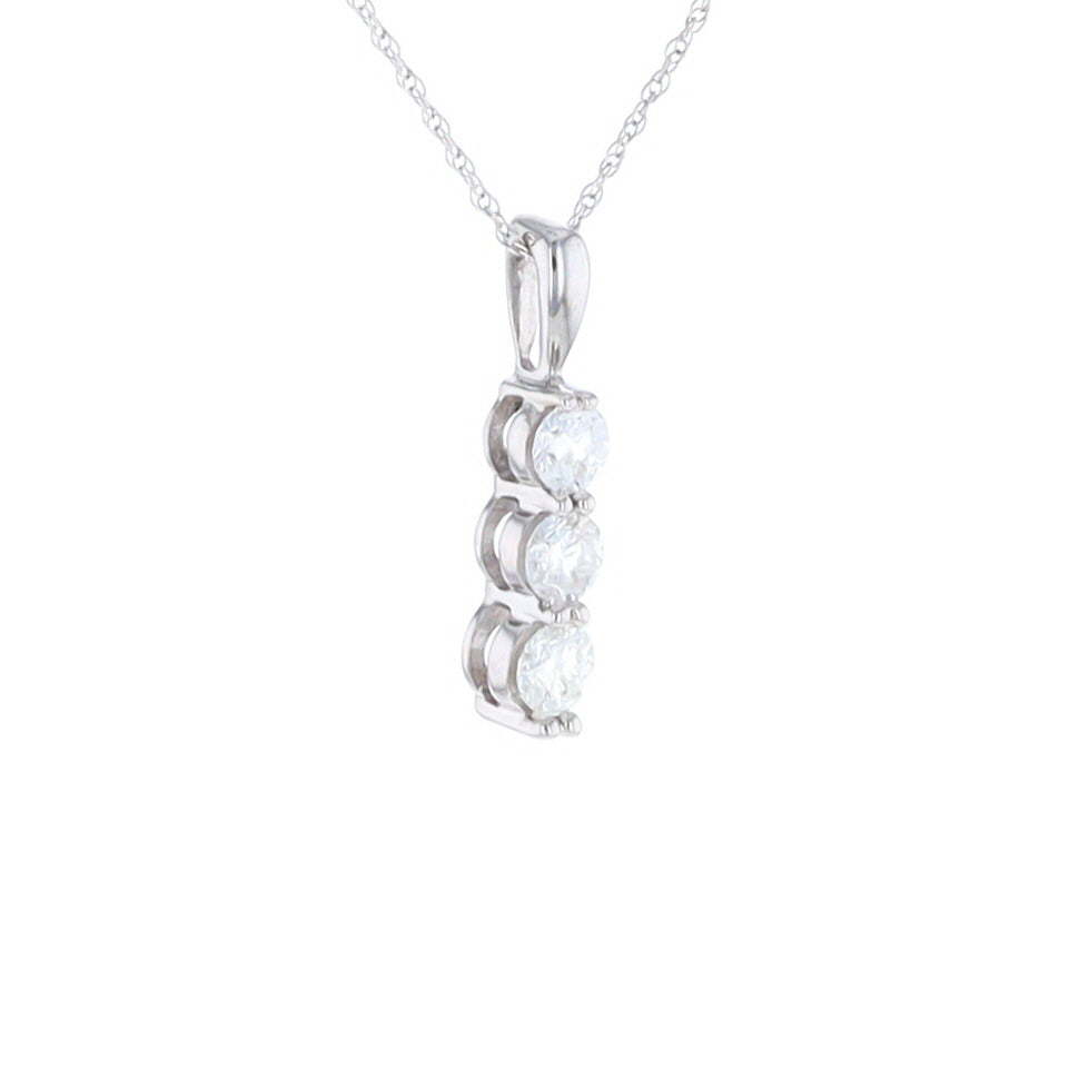 Three Diamond Drop Pendant