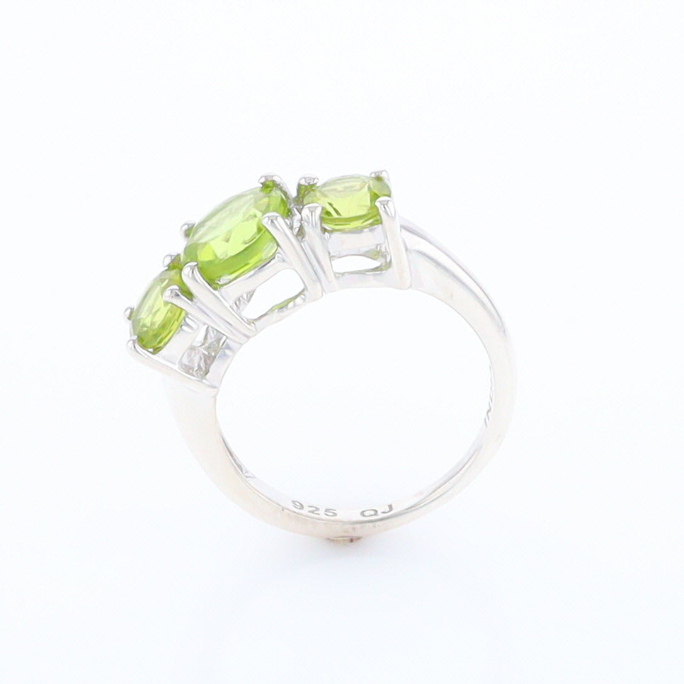 Three Peridot Ring