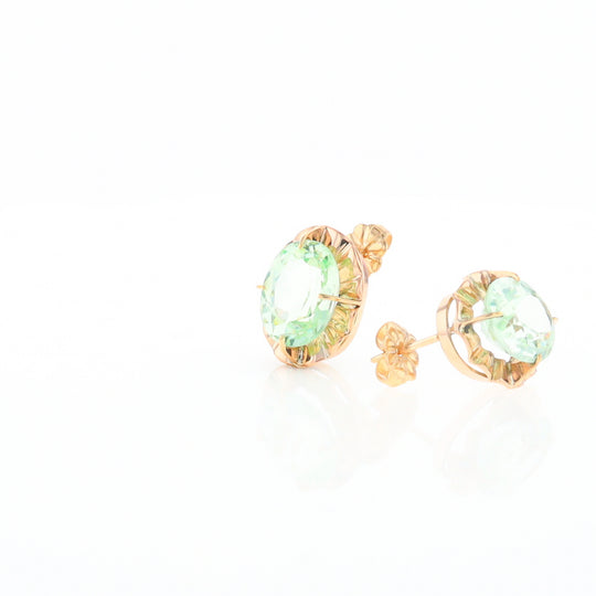 Vintage Green Glass Earrings