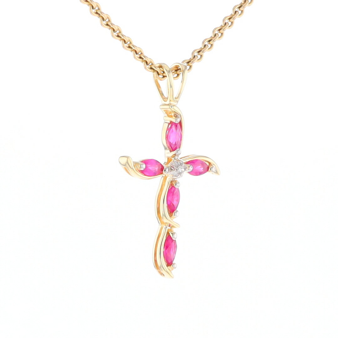 Marquise Ruby Cross