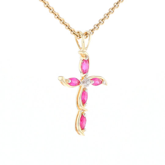 Marquise Ruby Cross