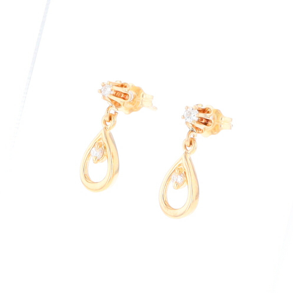 Dangle Teardrop Diamond Earrings