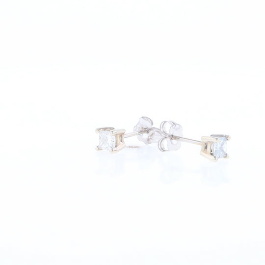 0.43ctw Princess Cut Diamond Stud Earrings