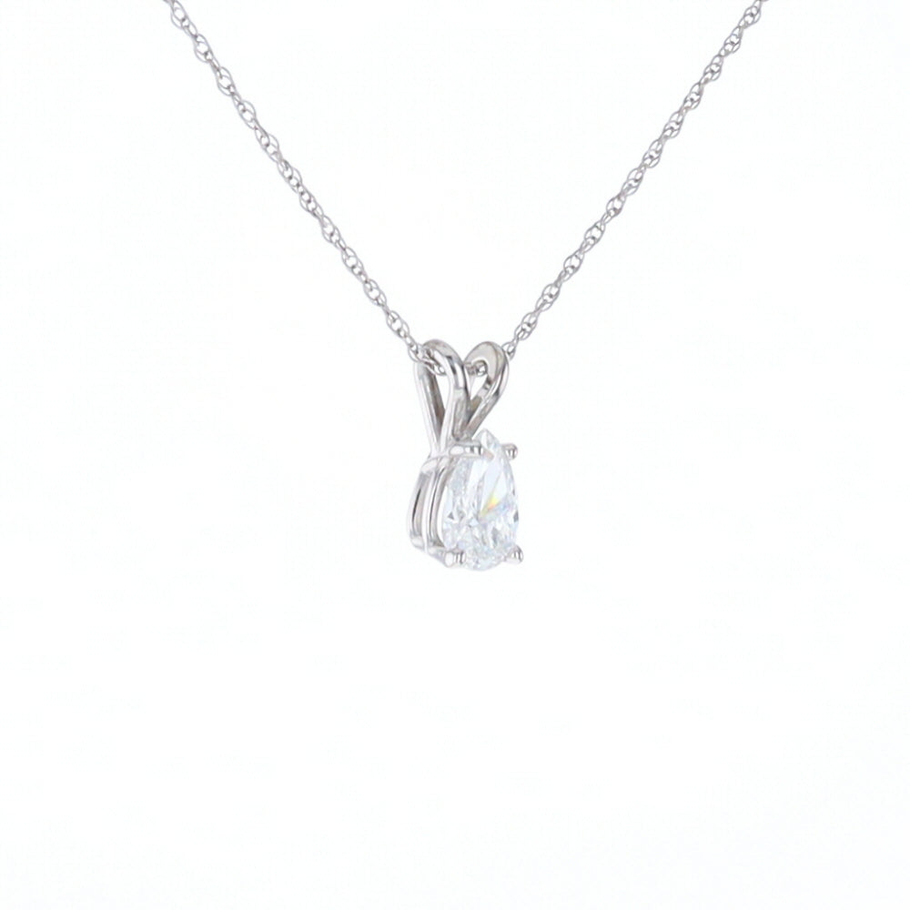 Pear Diamond Solitaire Pendant