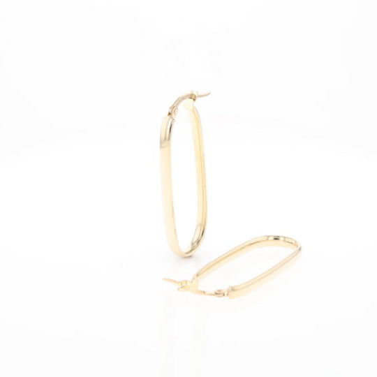 Flat Saddleback Hoop Earrings