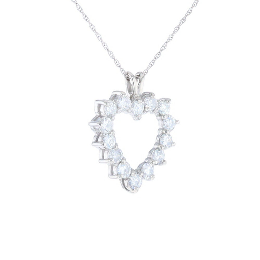 Open Heart Diamond Pendant