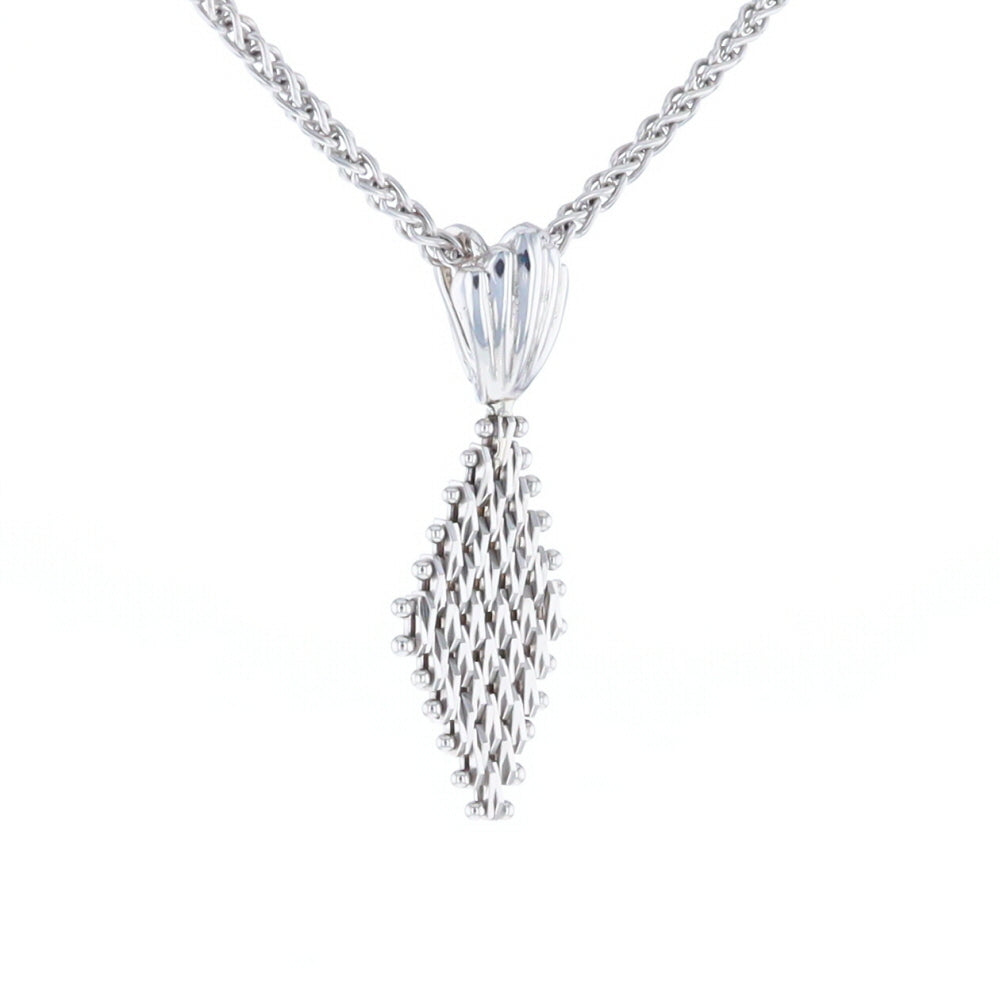 Woven White Gold Pendant
